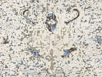 Oushak Transitional hand-knotted wool/silk rug in Ivory, 3' x 5', SKU O078946 (view 3)