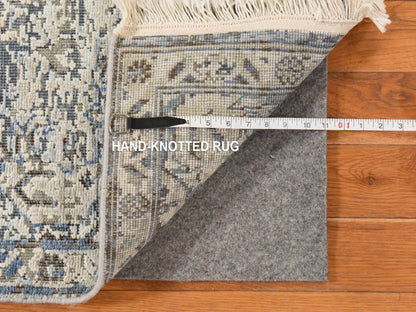 Oushak Transitional hand-knotted wool/silk rug in Ivory, 3' x 5', SKU O078946 (view 5)