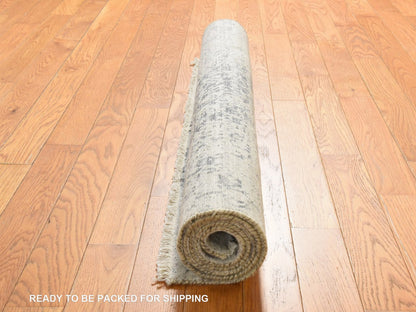 Persian Transitional hand-knotted wool/silk rug in Gray, 3' x 5'1", SKU O078951 (view 7)