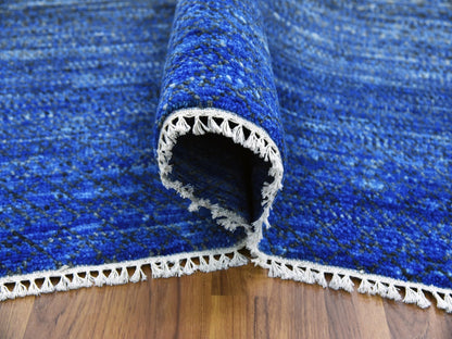 Blue 10'5" x 14'6" Modern and Contemporary Hand knotted Wool Rug - Sku: O079003