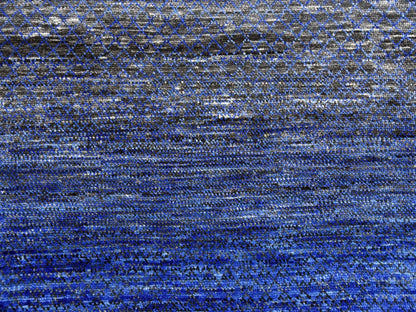 Blue 10'5" x 14'6" Modern and Contemporary Hand knotted Wool Rug - Sku: O079003
