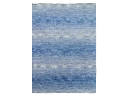 Blue 10'1" x 14'0" Modern and Contemporary Hand knotted Wool Rug - Sku: O079023