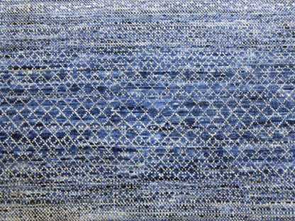 Blue 10'1" x 14'0" Modern and Contemporary Hand knotted Wool Rug - Sku: O079023
