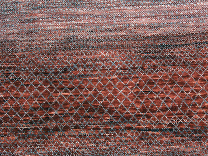 Modern / Contemporary hand-knotted wool rug in Red, 9'9" x 14' — SKU O079027 (view 8)