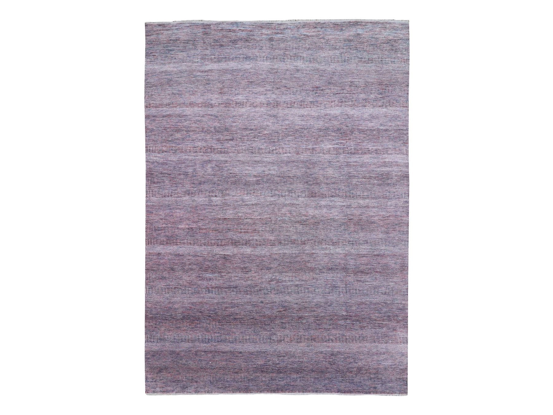 Gabbeh Modern / Contemporary hand-knotted wool/silk rug in Red, 10'1" x 14' — SKU O079112