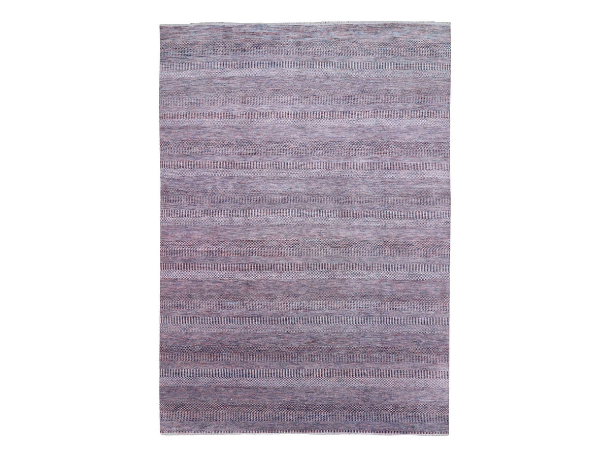 Gabbeh Modern / Contemporary hand-knotted wool/silk rug in Red, 10'1" x 14' — SKU O079112