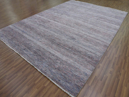 Gabbeh Modern / Contemporary hand-knotted wool/silk rug in Red, 10'1" x 14' — SKU O079112 (view 3)