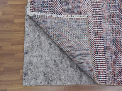 Gabbeh Modern / Contemporary hand-knotted wool/silk rug in Red, 10'1" x 14' — SKU O079112 (view 4)