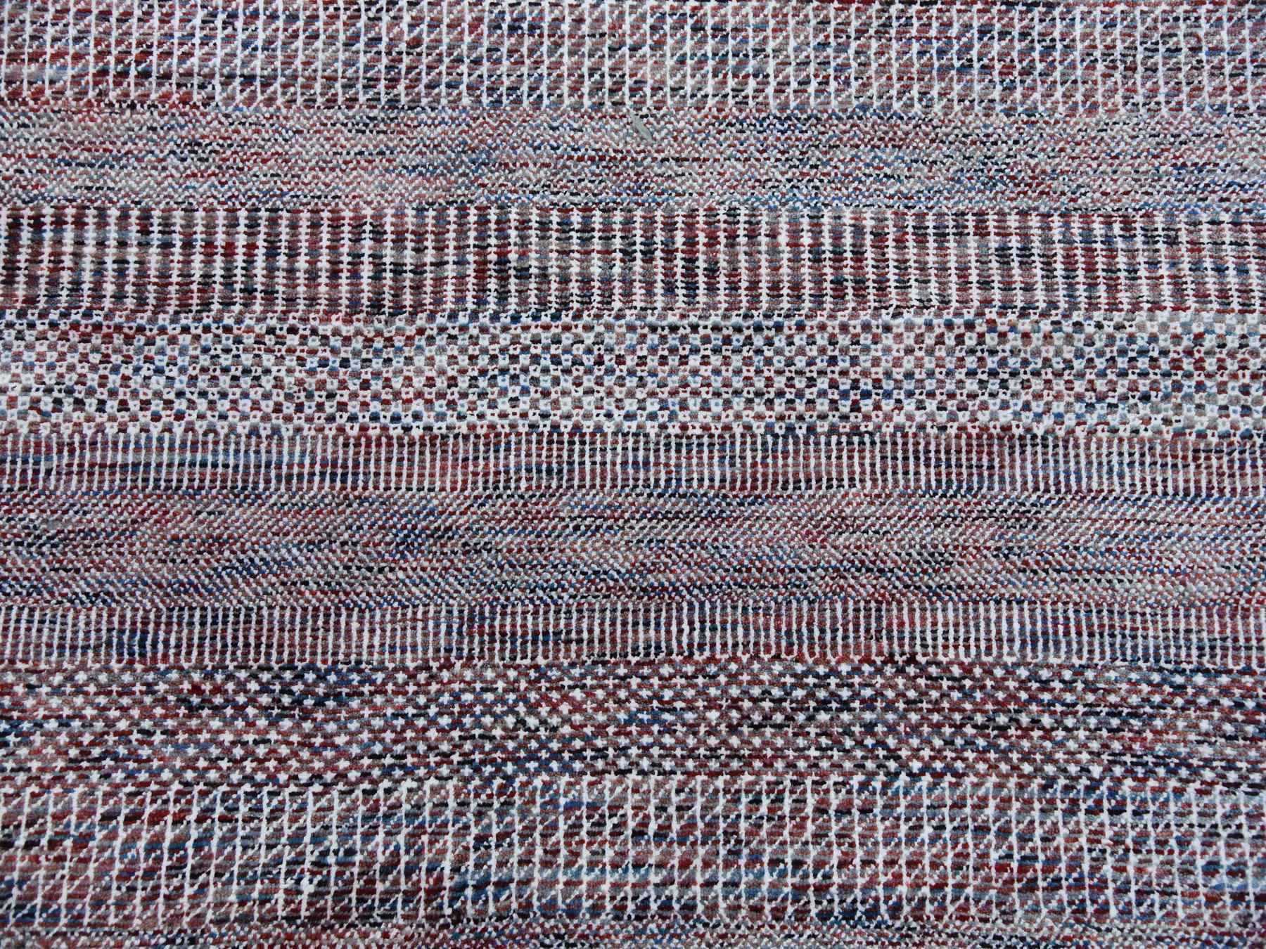 Gabbeh Modern / Contemporary hand-knotted wool/silk rug in Red, 10'1" x 14' — SKU O079112 (view 8)