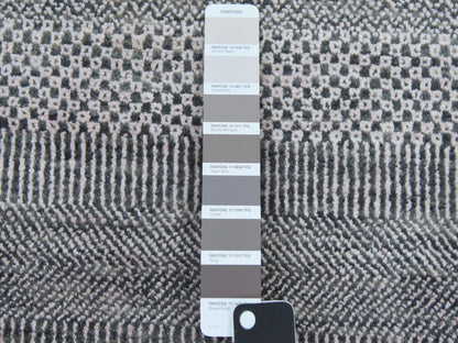 Gabbeh Modern / Contemporary hand-knotted wool/silk runner in Gray, 2'8" x 10'2" — SKU O079140 (view 4)