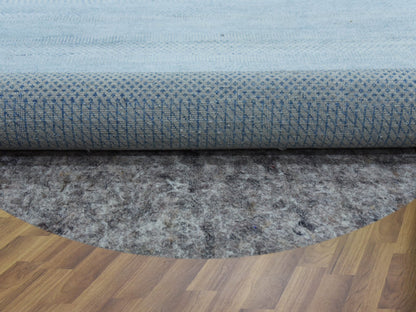 Blue 5'10" x 5'10" Modern and Contemporary Hand knotted Wool/Silk Rug - Sku: O079157