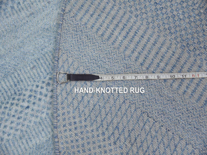 Blue 5'10" x 5'10" Modern and Contemporary Hand knotted Wool/Silk Rug - Sku: O079157