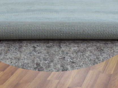 Blue 6'0" x 6'0" Modern and Contemporary Hand knotted Wool/Silk Rug - Sku: O079158