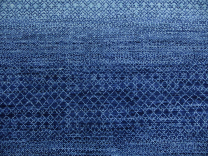 Blue 9'10" x 14'0" Modern and Contemporary Hand knotted Wool Rug - Sku: O079167