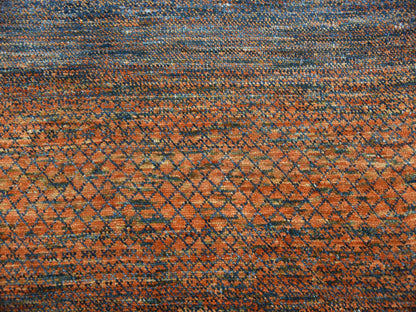 Modern / Contemporary hand-knotted wool rug in Orange, 10' x 14'5" — SKU O079171 (view 8)