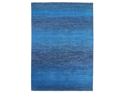 Blue 10'0" x 14'3" Modern and Contemporary Hand knotted Wool Rug - Sku: O079172