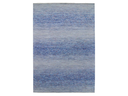 Blue 10'0" x 14'4" Modern and Contemporary Hand knotted Wool Rug - Sku: O079178