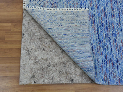 Blue 10'0" x 14'4" Modern and Contemporary Hand knotted Wool Rug - Sku: O079178