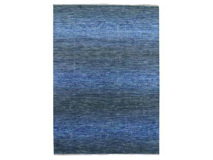 Blue 10'0" x 14'0" Modern and Contemporary Hand knotted Wool Rug - Sku: O079179