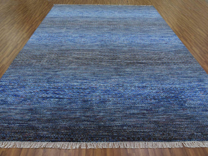 Blue 10'0" x 14'0" Modern and Contemporary Hand knotted Wool Rug - Sku: O079179