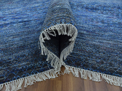 Blue 10'0" x 14'0" Modern and Contemporary Hand knotted Wool Rug - Sku: O079179