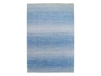 Blue 10'0" x 14'4" Modern and Contemporary Hand knotted Wool Rug - Sku: O079180