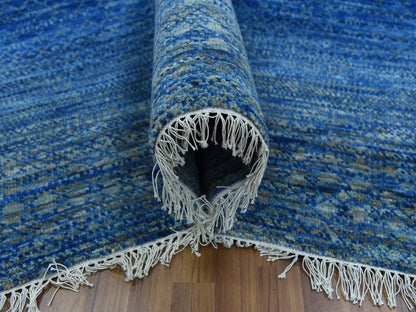 Blue 10'3" x 14'4" Modern and Contemporary Hand knotted Wool Rug - Sku: O079181
