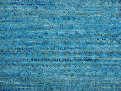 Blue 8'0" x 9'10" Modern and Contemporary Hand knotted Wool Rug - Sku: O079202