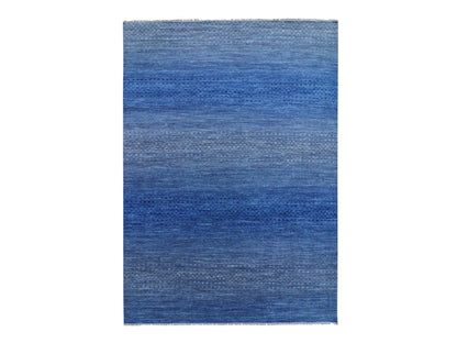 Blue 9'3" x 12'6" Modern and Contemporary Hand knotted Wool Rug - Sku: O079215
