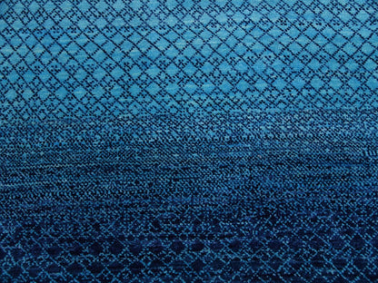 Blue 9'1" x 11'8" Modern and Contemporary Hand knotted Wool Rug - Sku: O079227