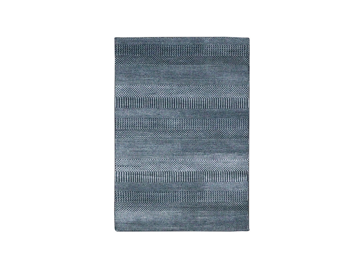 Gabbeh Modern / Contemporary hand-knotted wool/silk rug in Gray, 3'3" x 5' — SKU O079253
