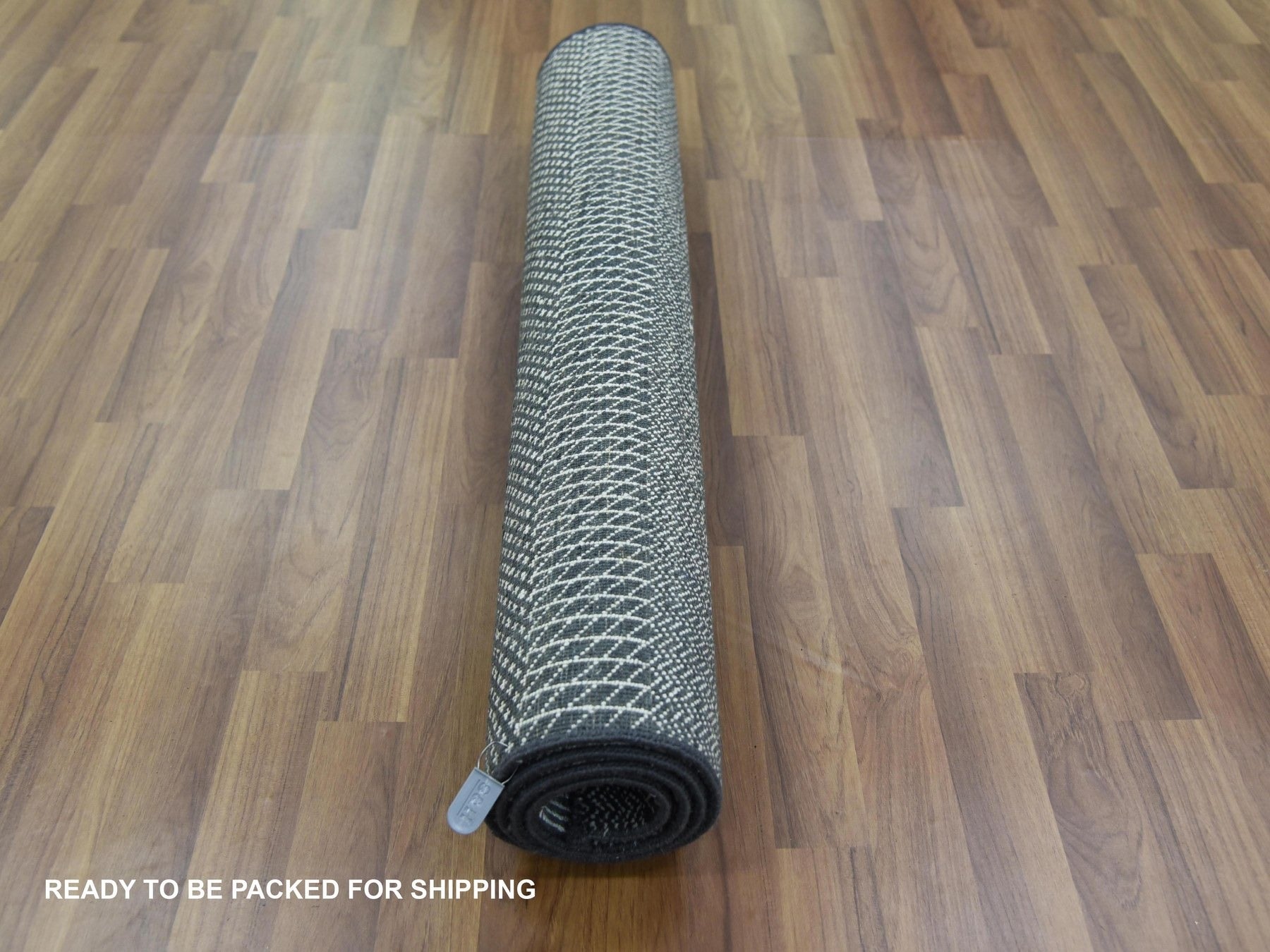 Gabbeh Modern / Contemporary hand-knotted wool/silk rug in Gray, 3'3" x 5' — SKU O079253 (view 5)