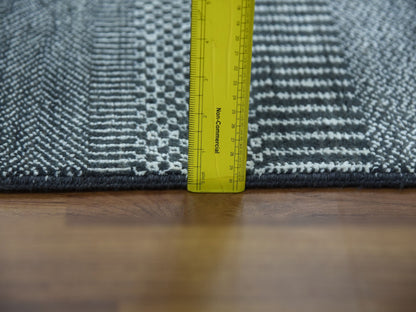 Grey 3'3" x 5'0" Modern / Contemporary Hand knotted Wool/Silk Rug - Sku: O079253