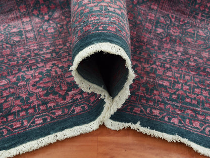 Green 8'0" x 9'9" Traditional Hand knotted Wool/Silk Rug - Sku: O079273
