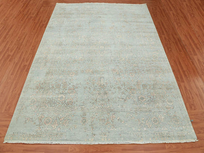 Serapi Heriz hand-knotted wool/silk rug in Gray, 9' x 12' — SKU O079285 (view 3)
