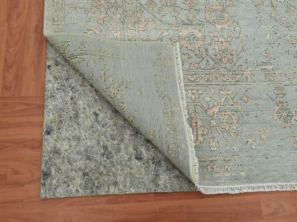 Serapi Heriz hand-knotted wool/silk rug in Gray, 9' x 12' — SKU O079285 (view 5)