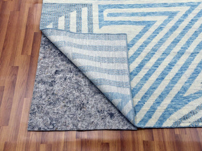 Blue 9'0" x 12'0" Modern and Contemporary Hand knotted Wool Rug - Sku: O079293