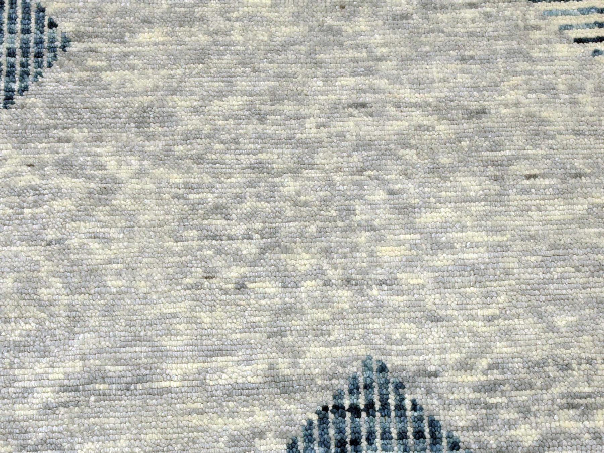 Modern / Contemporary hand-knotted wool rug in Blue, 9'2" x 12'3" — SKU O079294 (view 8)
