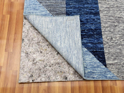 Blue 9'2" x 11'10" Modern and Contemporary Hand knotted Wool Rug - Sku: O079295