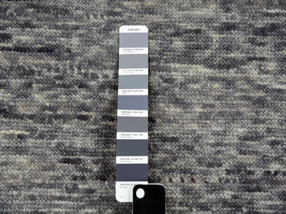 Blue 9'2" x 11'10" Modern and Contemporary Hand knotted Wool Rug - Sku: O079295