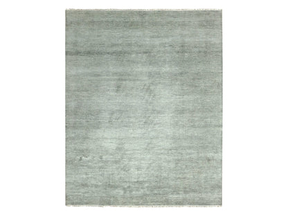 Modern / Contemporary hand-knotted wool/silk rug in Gray, 8' x 10' — SKU O079315