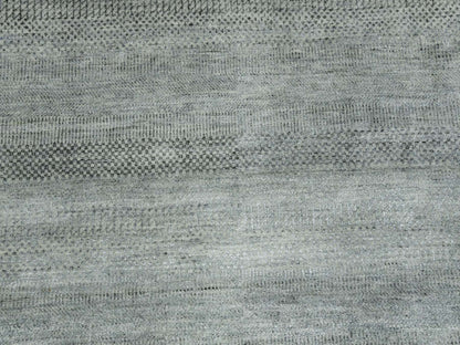 Modern / Contemporary hand-knotted wool/silk rug in Gray, 8' x 10'2" — SKU O079317 (view 8)