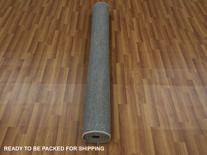 Modern / Contemporary hand-knotted wool/silk rug in Gray, 5'1" x 7'1" — SKU O079334 (view 5)