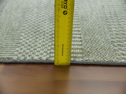 Green 3'0" x 5'3" Modern / Contemporary Hand knotted Wool/Silk Rug - Sku: O079354