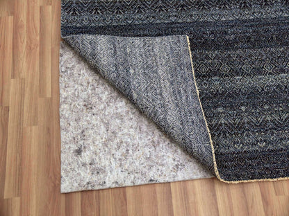 Blue 8'0" x 10'2" Modern and Contemporary Hand knotted Wool Rug - Sku: O079372