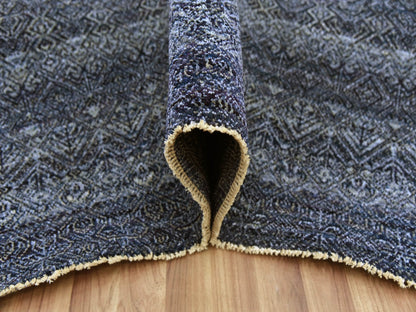 Blue 8'0" x 10'2" Modern and Contemporary Hand knotted Wool Rug - Sku: O079372