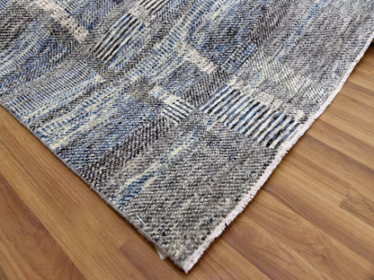 Beige 8'0" x 10'2" Modern and Contemporary Hand knotted Wool Rug - Sku: O079379