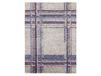 Modern / Contemporary hand-knotted wool rug in Gray, 9' x 12'1" — SKU O079381