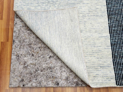 Grey 12'1" x 18'0" Modern / Contemporary Hand knotted Wool Rug - Sku: O079401
