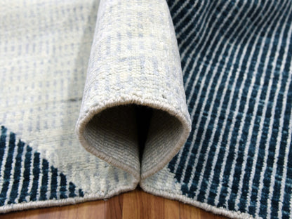 Grey 12'1" x 18'0" Modern / Contemporary Hand knotted Wool Rug - Sku: O079401
